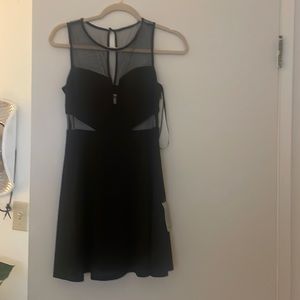 Hailey Logan by Adrianna Papell sparkle black mini dress in size 3/4.